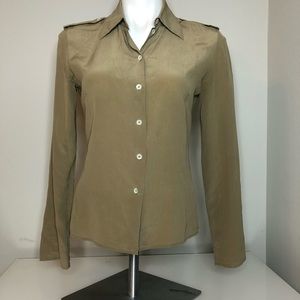 Celine 100% Silk Button Down